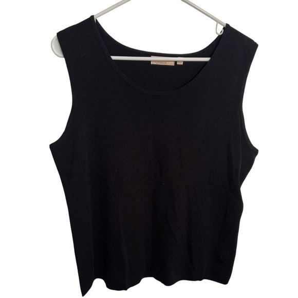 Vintage Choices Sleeveless Scoop Neck Sweater Black L - Picture 1 of 8